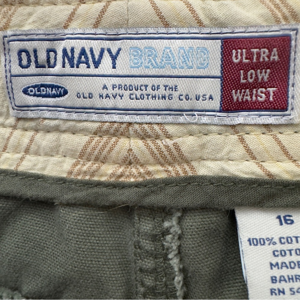 Low Rise Flare Patch Pocket Pants Old Navy Women’s 16 Olive - Picture 10 of 14